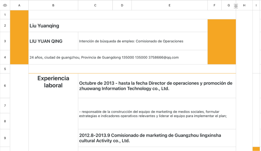 Currículum general del personal de Operaciones